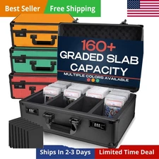 SLABPRO 160+ 4 ROW Graded Card Storage Box; Durable Sports, PSA Card Storage ...