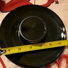 Bagley Black Glass Posy Bowl Hand Painted England Art Deco — photo 2