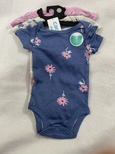 Carter's Child of Mine New Born 0m Girl Lot of 3 One Piece Multicolor