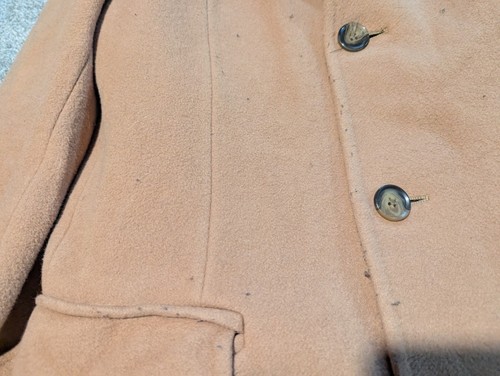 L. S. Ayres Trench Coat Mens 42 Wool Cashmere Blend Vintage Satin Lined - Picture 2 of 16