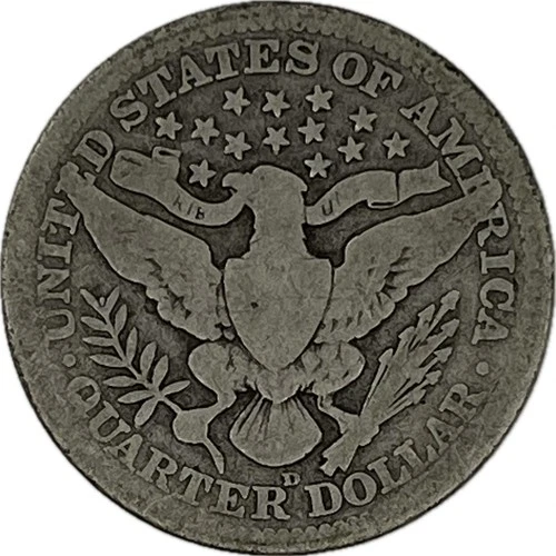 1911-D Barber Silver Quarter in a SAFLIP® - Good+