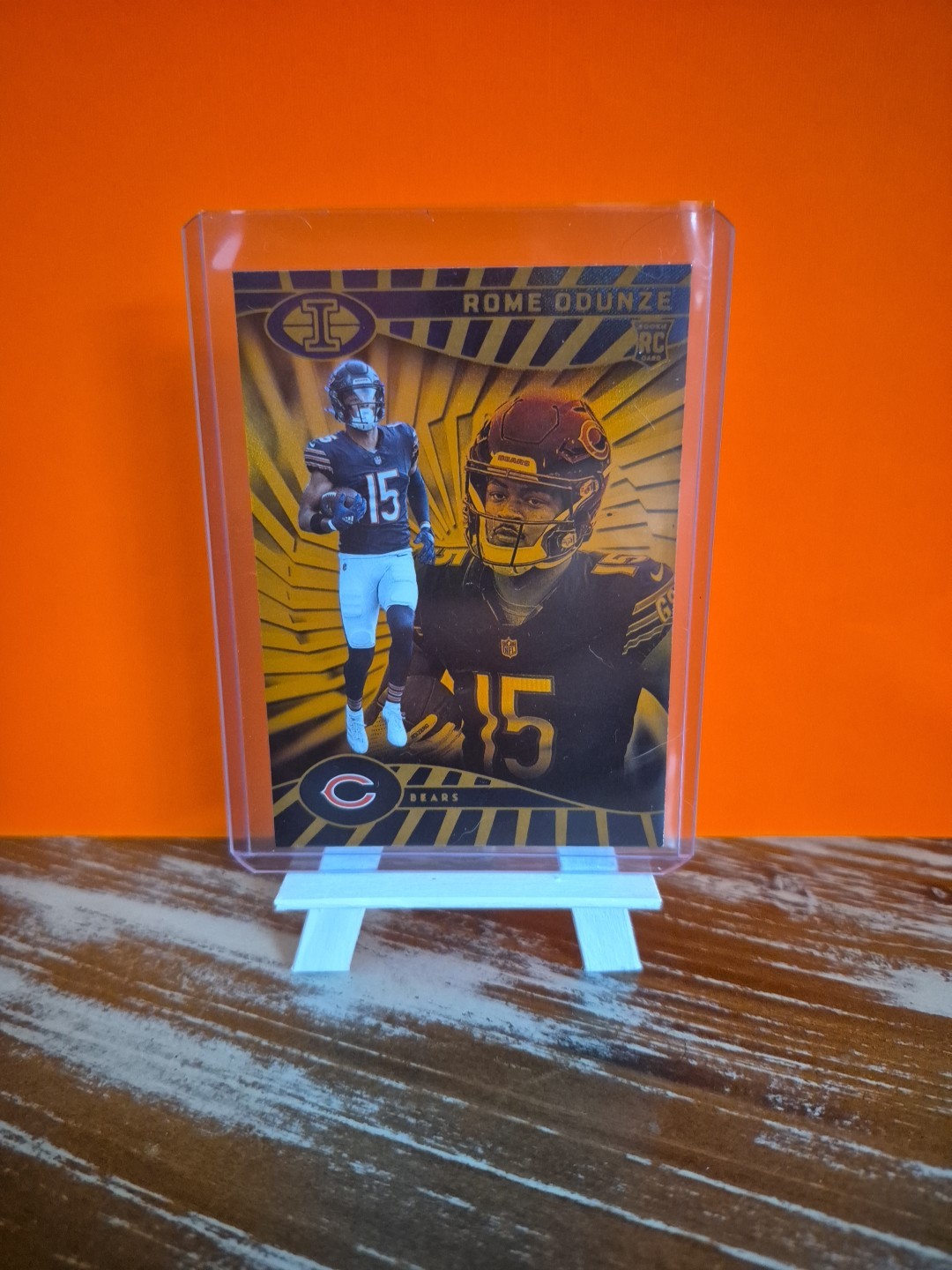 2024 Panini Illusions - Rome Odunze #14 Trophy Collection Orange (RC)
