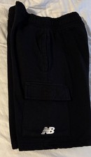 New Balance Kids. Black Athletic Shorts Elastic Waist Pockets Sports Activewear