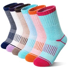 Kids Toddlers Boys Girls Merino Wool Hiking Boot Crew Socks 4-7 Years