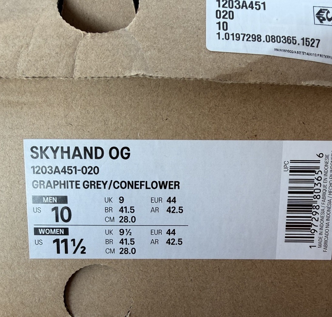 ASICS Skyhand OG Graphite Grey Coneflower Mens Size 10 NIB Retail Women’s 11.5 thumbnail 9