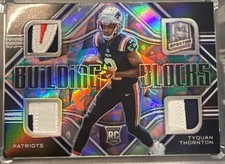 2022 Panini Spectra Tyquan Thornton Rookie Psychedelic Quad Mem Patch /5