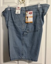 Wrangler Men's Size 44 Carpenter Denim Shorts 10" Inseam Sits At Knee NEW