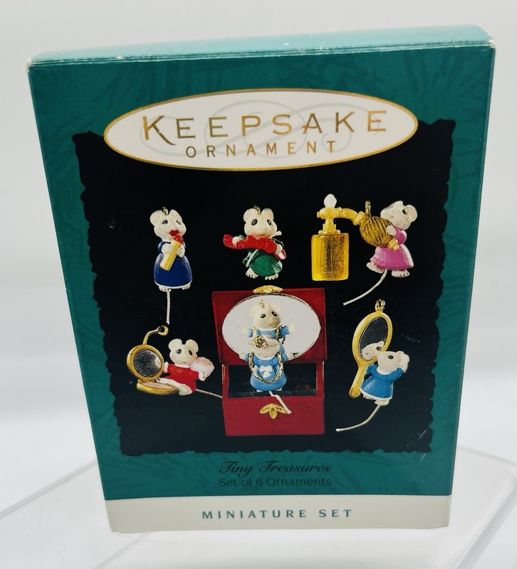 1995 Hallmark Christmas Ornament Keepsake Miniature - Tiny Treasures Make-Up Box