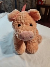 Mary Meyer Plush Pig Vintage 1999 Peach Weighted Feet 14"