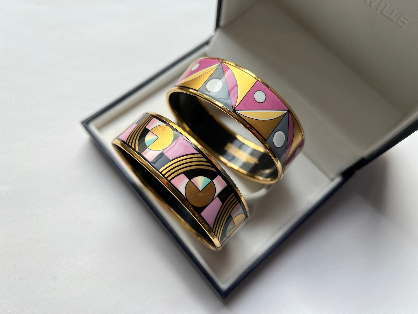 Two MICHAELA FREY WILLE Bangles Bracelets Enamel … - image 5