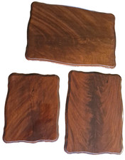 3 Pieces Reclaimed Salvaged Antique Mahogany Timber Wood max 54cm x 38cm