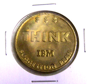 IBM 「THINK」壁掛け 60年代 / ビンテージ / 当時物 / 非売品 ジャンク品☆送料無料☆□IBM□1960〜70年代 ヴィンテージ