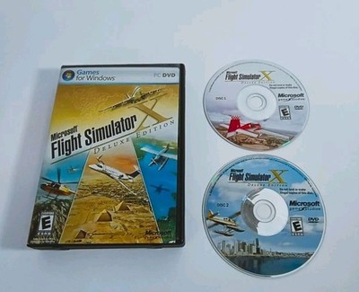 Microsoft Flight Simulator X: Deluxe Edition PC: Windows 2 Discs & Key