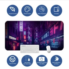 1pc XXL Large Gaming Desk Mat Compatible for PCLaptop - Non-Slip XXL Mouse & Key