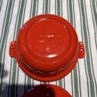 Griswold Red & Cream Enameled Cast Iron Covered Mini Dutch Oven Casserole Dish — photo 4