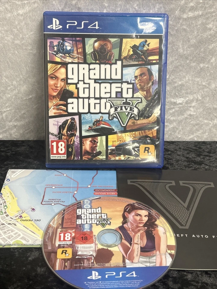Grand Theft Auto V - Sony PlayStation 4, 2014 Game Disc Case Manual Map, photo 1 of 4