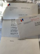 NBC Johnny Carson Tonight Show Fred De Cordova Letter Signed Autographed 1977