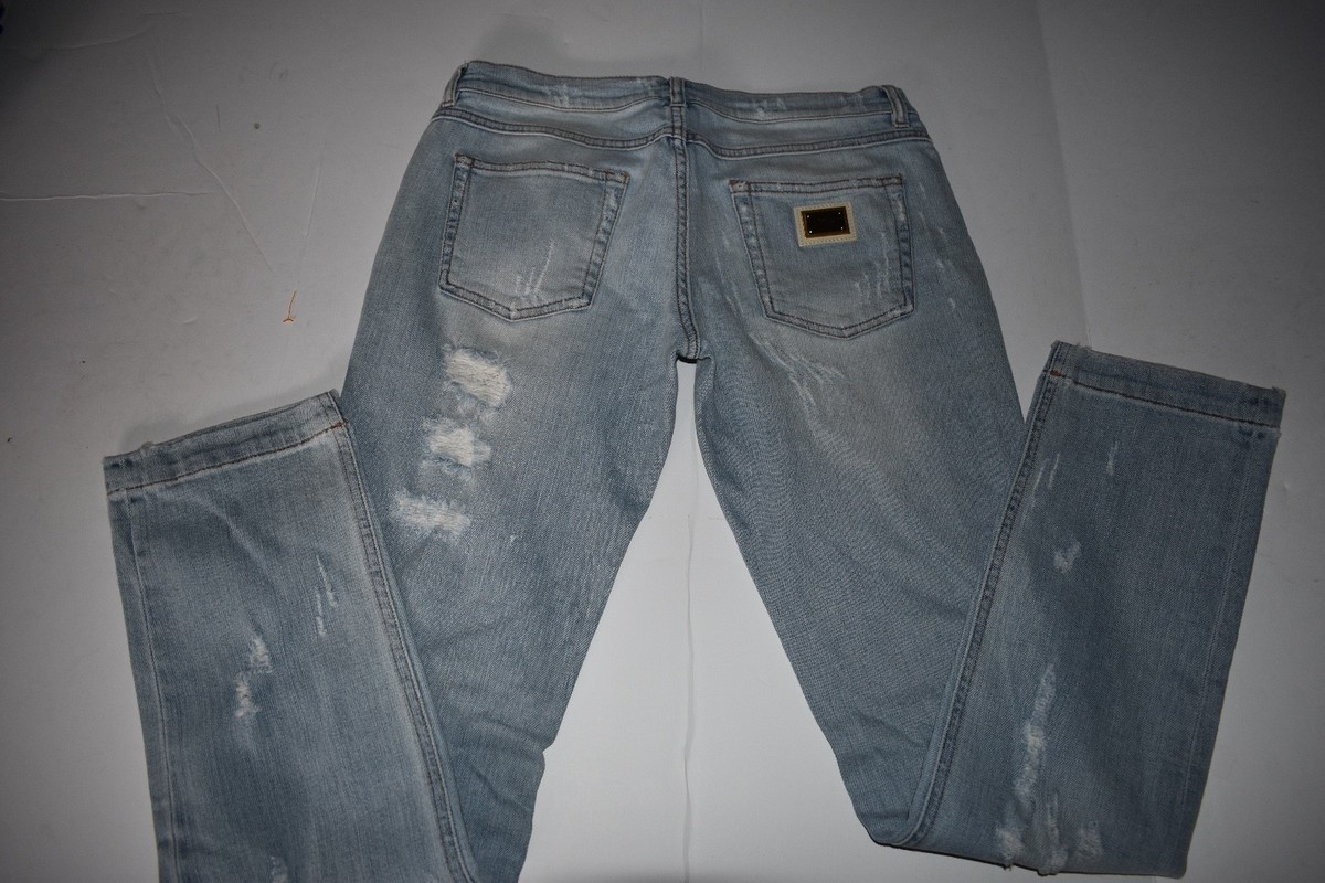 DOLCE&GABBANA destroy coating denim 44