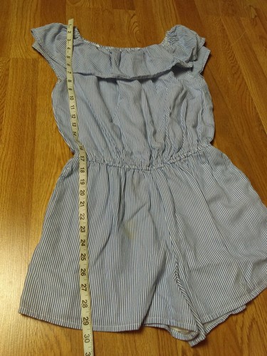 Abercrombie Kids Stripe Off Shoulder Casual Romper Jumper Outfit Size 15/16 - Picture 11 of 12