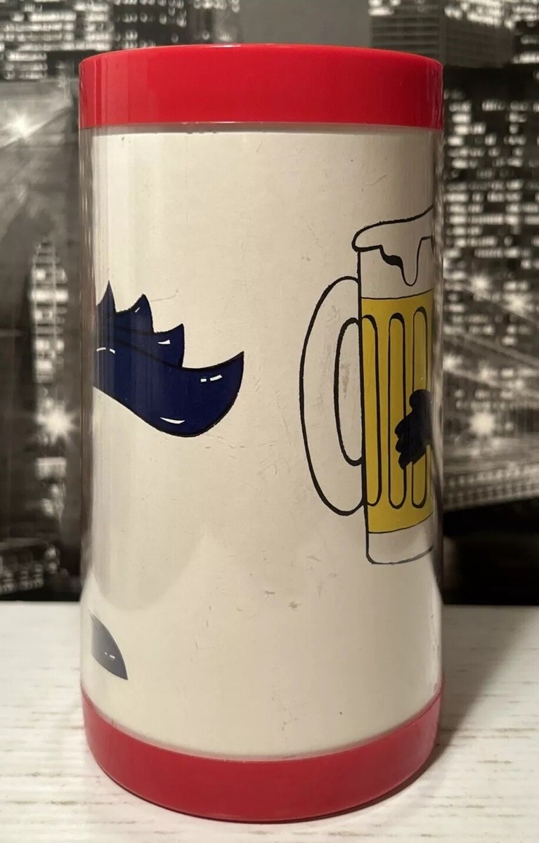 Vintage 1970s Budweiser Beer Bud Man Cup Stein Mug Thermo Drink