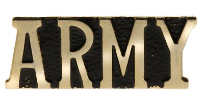 ARMY Gold Text Script on Black Hat or Lapel Pin H14768 F1D28H | eBay