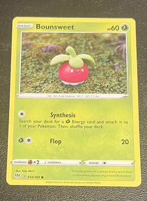 bounsweet pokemon card value Common Reverse Holo NM Obsidian Flames Ships Same Day! Trading Cards Bounsweet - 008/182 (Reverse Holofoil,