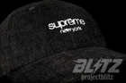 Casquette chenille suprême SS22 6 PANNEAUX CHAPEAU NOIR 2022