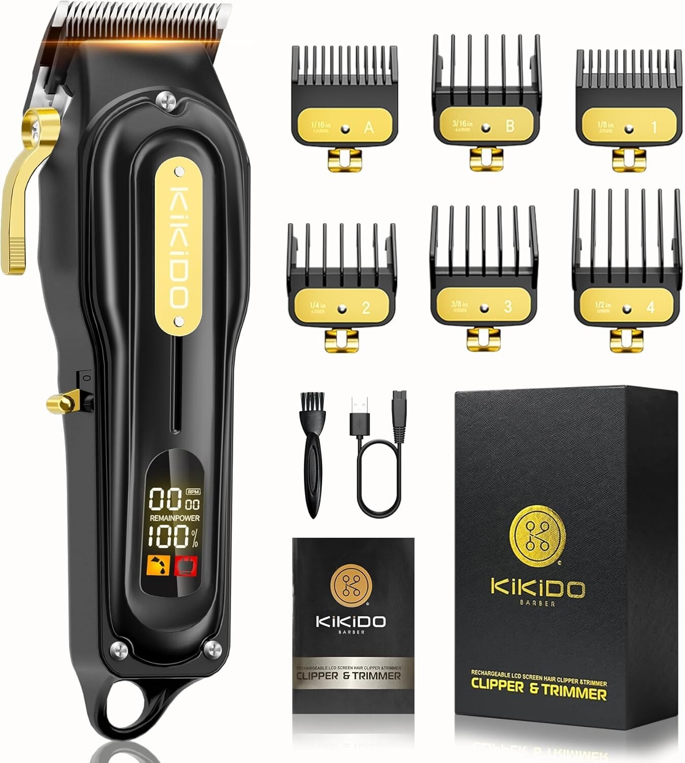 KNCANEO Hair Clippers for Men Professional -Cordless Beard Trimmer, Rechargeable