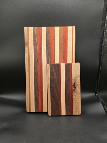 New Custom Handcrafted Natural Wood Butcher Block Cutting Board Rolling Pin Set - Picture 2 of 12