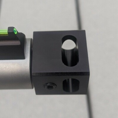 .22LR .22cal Compensator Muzzle Brake 1/2x28 TPI, BLACK anodized, 3 ...