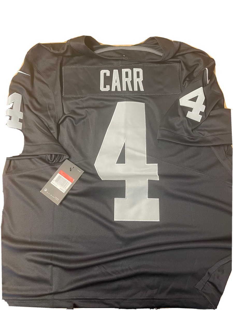 NIKE レイダース ジャージ Nike Oakland Raiders Carr #4 jersey Sz L On-Field Dri-Fit