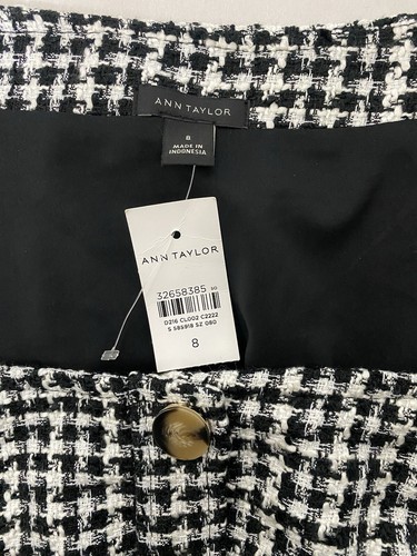 NWT $149 Ann Taylor Gingham Tweed Button Front Sheath Dress Women’s Size 8 - Picture 8 of 10