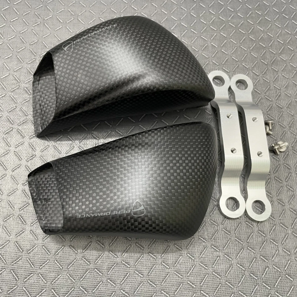 Cubierta de radiador de pinza de fibra de carbono mate para DUCATI Panigale/Streetfighter V4 S Foto 2 de 4
