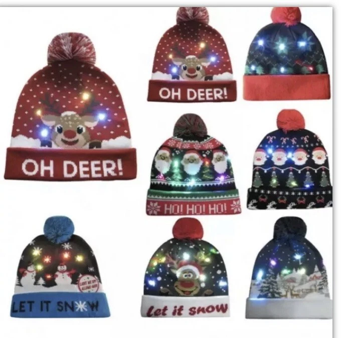 Gorro De Navidad Talla Única Adulto/Niño, Muy Festivos Y Decorados Foto 3 de 3