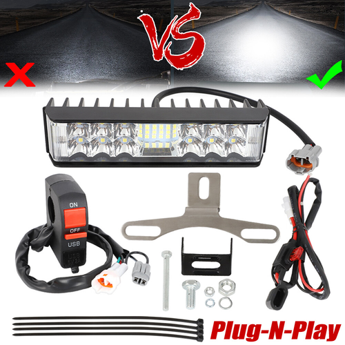 LED Headlight Light Bar Switch Kit For Honda CRF110F CRF230F CRF250F CRF450X/450 eBay