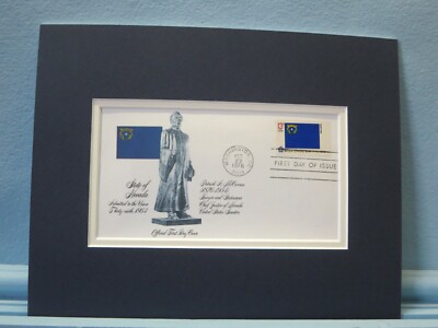 Senator Patrick A. McCarron and First Day Cover of Nevada Statehood stamp