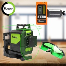 Green Laser Level Auto Self Leveling Horizontal Vertical Lines+Receiver+Glasses