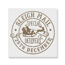 Sleigh Mail Stencil - Durable & Reusable Mylar Stencils