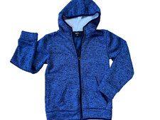 PANYC Fleece Lined Zip Front Hoodie Unisex Medium 10-12 Youth Blue Blend Color