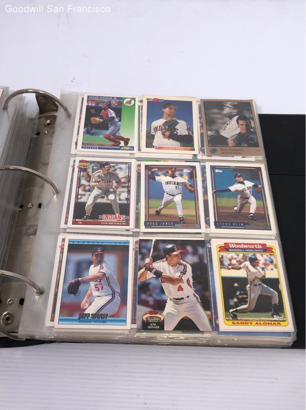 Large Binder Of Baseball 1990's Assorted Sports Trading Cards Standard