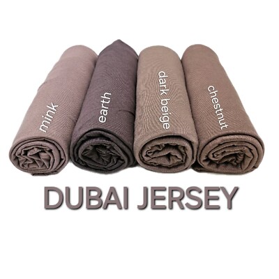 PREMIUM QUALITÄT DUBAI JERSEY HIJAB SCHAL TUCH STRETCHIG MAXI LYCRA HALSTUCH UNI