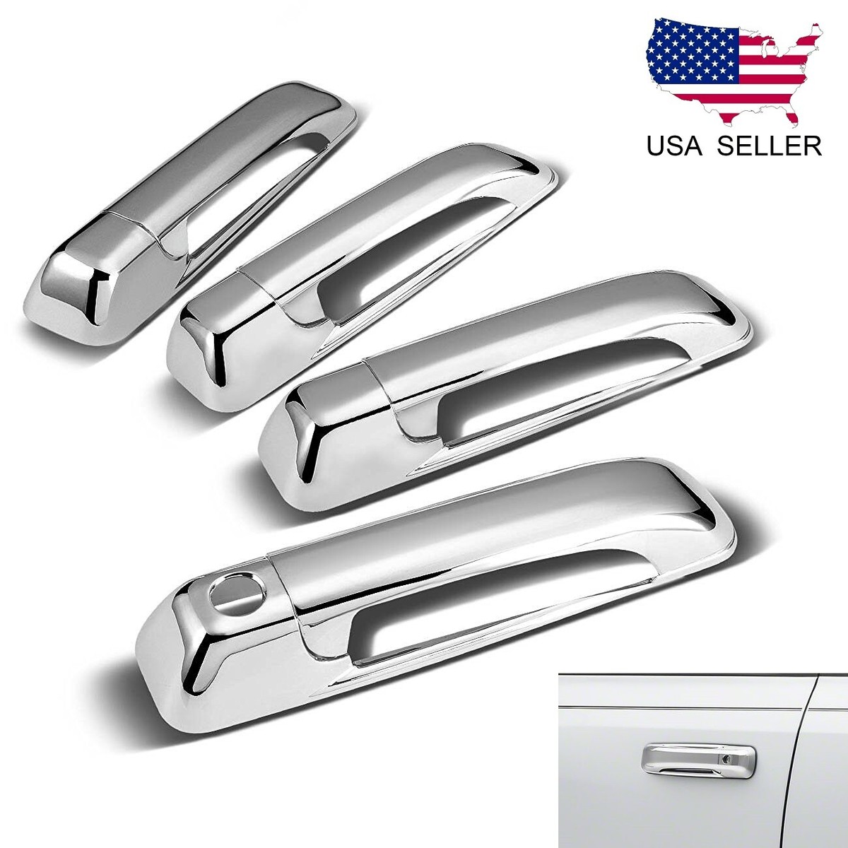 Chrome Door Handle Covers For 2009-2018 Dodge Ram 1500 – 10pc Set With Tailgate Cover - View #5