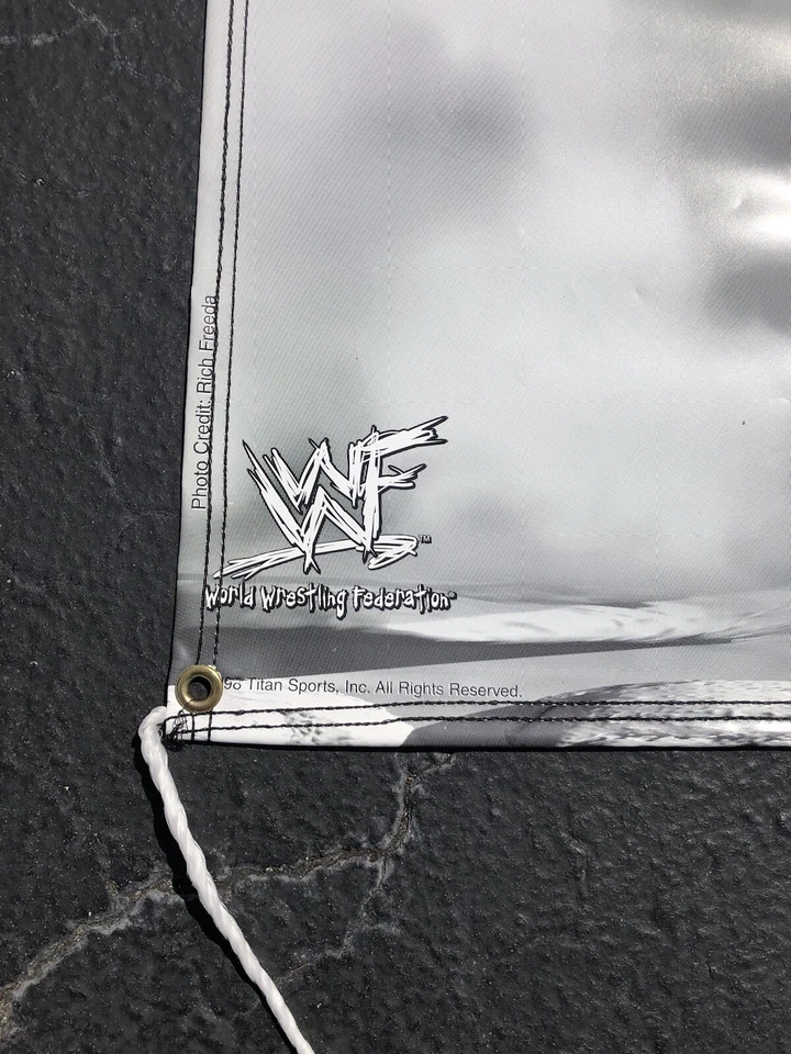 "Póster deportivo vintage de colección años 90 1998 Stone Cold Steve Austin Banner 6x3"" 6 pies Titan" Foto 3 de 4