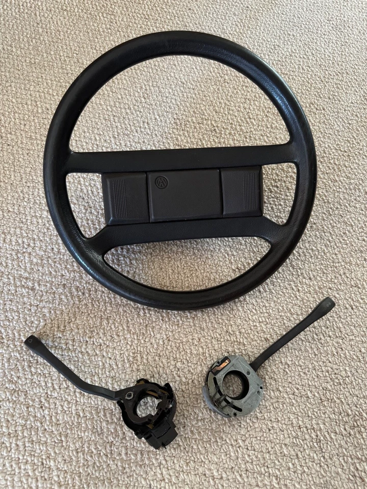 VW Passat B2 32B Lenkrad 4 Speichen Gummilenkrad Braun - Bild 3 von 4