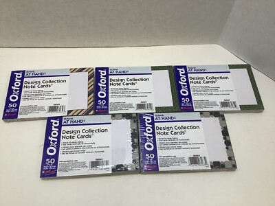 Oxford Design Collection Note Cards LOT of 5 Packs for 250 Cards Total ...