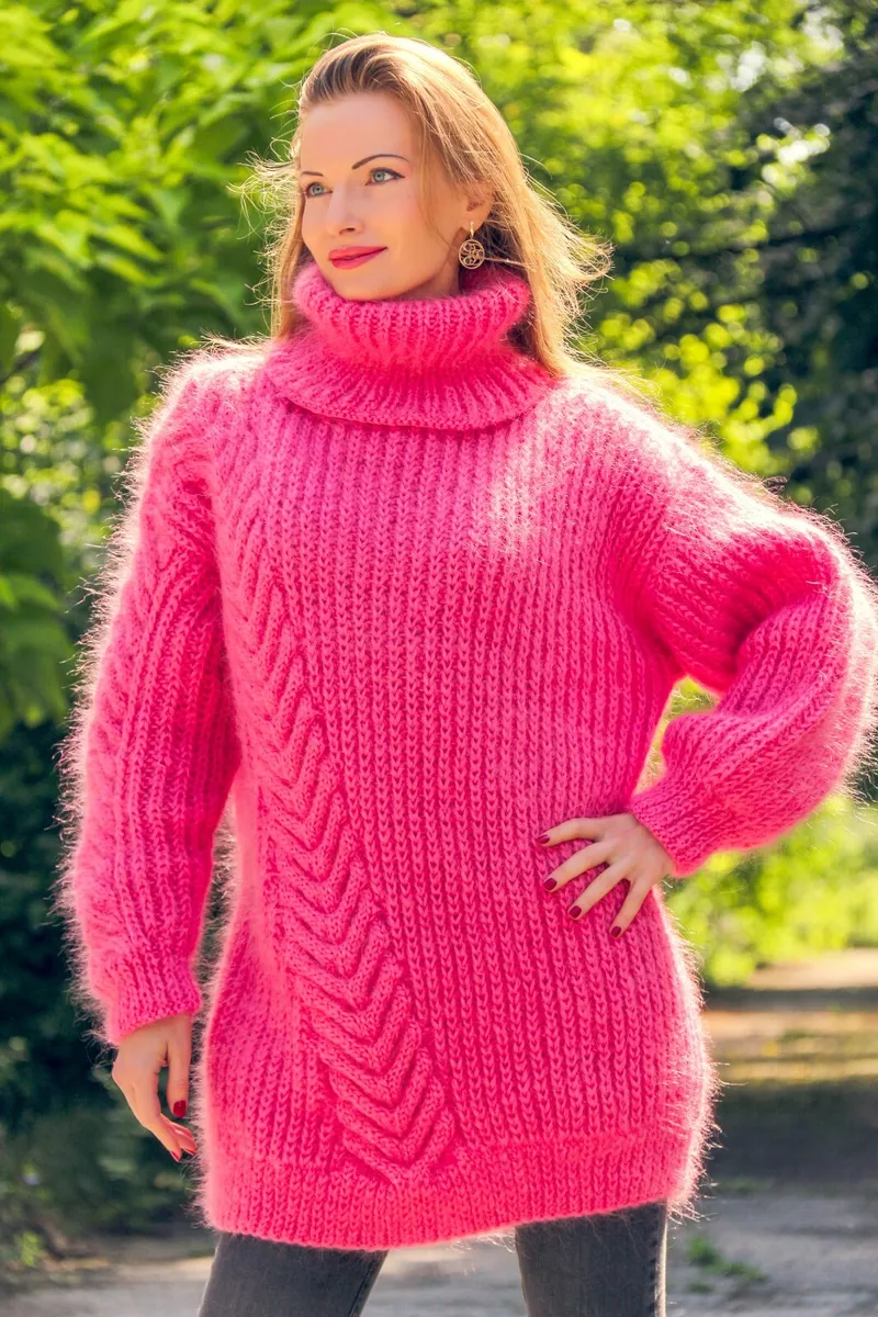 Pink designer shop sweater