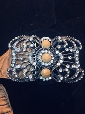 Vintage Genuine Rhinestone SouthWestern Belt Buckle Sz 36 Belt Cowgirls
