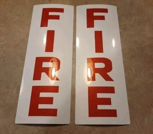 Gamewell Fire Alarm Box (2) Stickers 11"x4" Letter Decals White *DECALS ONLY*