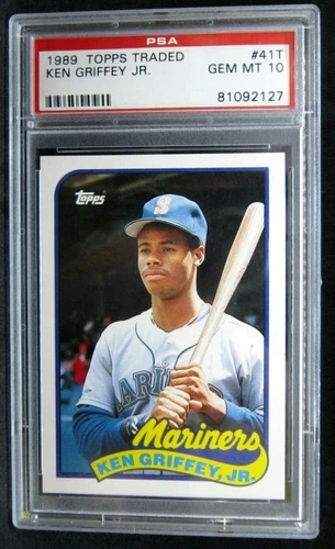 KEN GRIFFEY JR 1989 TOPPS TRADED ROOKIE CARD#41T PSA10!MARINERS OF RC GOAT HOF
