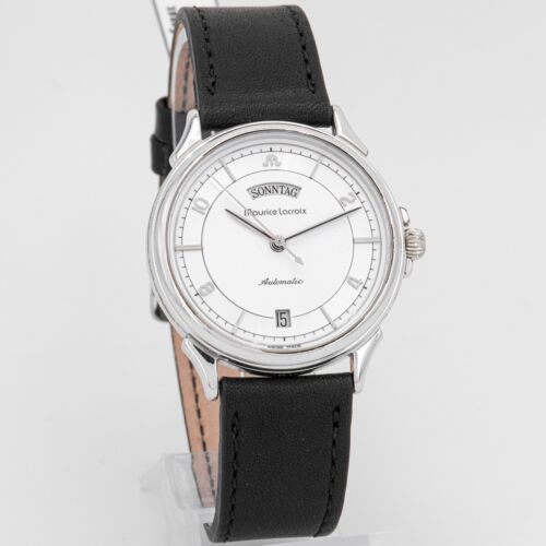 35 mm ø - Maurice Lacroix Pontos rif. 09690 Orologio Uomo Automatico Day/Date - Foto 2 di 8